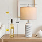 20.5 Inch White Ceramic Contemporary Bedside Lamps