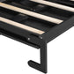 Black Twin Murphy Bed Featuring Integrated Lighting