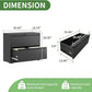 Black Lateral File Cabinet With Lock For Home Office