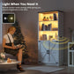 White Five Tier Bookcase Unit With Doors LED Lighting-4