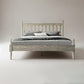 Queen Platform Bed Frame Solid Wood Weathered GrayOak