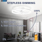 White Fifteen Point SevenIn Bladeless Ceiling Fan LED Light