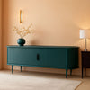 71 Inch Tambour Door TV Console Entertainment Center-0