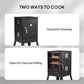 Black Portable Vertical Charcoal Smoker Grill Outdoor
