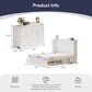White Queen Murphy Cabinet Bed With Storage Drawers-2