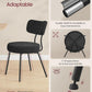 Elegant Ink Black Upholstered Dining Chairs SetOf2