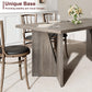 Rectangular Dining Table 70.9 Inches Grey Farmhouse