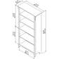 Salinas Bookcase Cape Cod Gray 63 Inch Tall Living Room-2