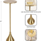 Goldtone Cast Aluminum Teardrop Cocktail Table 7x7