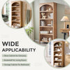 76 Inch Tall Arched Bookcase With Adjustable Shelves