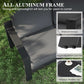 Aluminum Patio Set 7 Piece With Waterproof Covers Grey