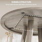 Wash Grey Farmhouse Dining Table Pedestal Base
