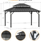12x14 Foot Gazebo With Weatherproof Aluminum Hardtop