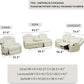Living Room Set Leather Sofa Power Recliner Creamy White