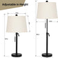 Bedside Table Lamps Jet Black Height Adjustable Modern