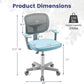 Ergonomic Kids Desk Chair With Lumbar Support Blue