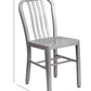 Gael Modern Metal Dining Chairs Set Of 2 In Silver