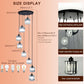 8 Lights Crystal Pendant Light Ceiling Chandelier Black