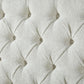 King Size Platform Bed Frame, Chenille Upholstered Sleigh Bed with Scroll Wingback Headboard & Footboard/Button Tufted/No Box Spring Required/Cream