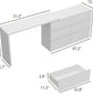 6 Drawer Dresser With Rotatable Tabletop White Home Office-1