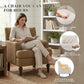 Brown Upholstered Accent Chair With Thick Cushions