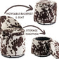 Milk Cow Velvet Upholstered Vanity Chair Storage Swivel