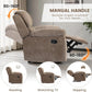 Khaki Ultrafabric Cloudlike Recliner Sofa With Console