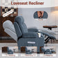 Blue Ultra Plush Reclining Loveseat With Cupholders