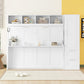 Queen Murphy Wall Bed With Integrated Closet Drawers