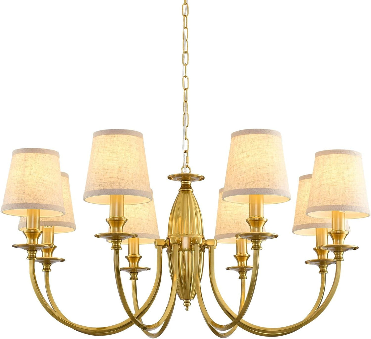 34.6in Eight Light Chandelier Over Table Fixture Living Room-1