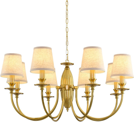 34.6in Eight Light Chandelier Over Table Fixture Living Room-1