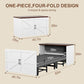 Walnut White Twin Space-Saving Murphy Bed Mattress