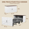 Walnut White Twin Space-Saving Murphy Bed Mattress