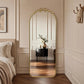 Arched Floor Mirror 21x56 Gold Baroque Reflections