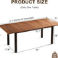 63 Inch Extendable Dining Table Classic Rustic Chic