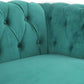 Green Velvet Chesterfield Living Room Set Including Sofa Loveseat and Club Chair