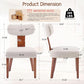 Upholstered Dining Chairs Set Linen Beige Performance