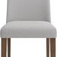 Lyncott Upholstered Side Dining Chair Set of 2 Cream Brown Foam Cushion