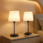 Black Nightstand Lamps Multifunction USB C Dimmable
