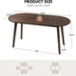 63 Inches Oval Dining Tables Contemporary Espresso