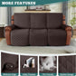 Waterproof Recliner Sofa Cover Three Seater Chocolate