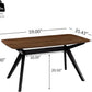 Arley Modern Dining Table For 4 Walnut Brown Solid Wood