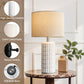 23 Inch Beige Ceramic Porcelain Table Lamps Set Of Two