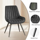 Black Modern Dining Chairs Set Of 4 With Thick Cushions