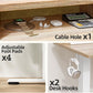 Maple 55x24 Electric Height Adjustable Desk Drawers