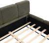 Queen Size Emerald Green Boucle Platform Bed Upholstered