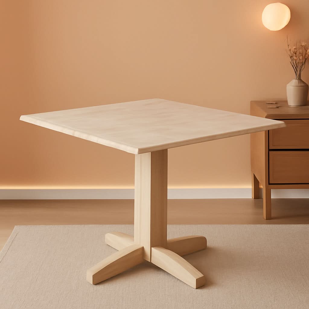 Square Dual Drop Leaf Dining Table With Butcher Block Top