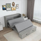 57 Inch Murphy Bed With Integrated Storage Solution