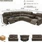 Comfortable Recliner Sectional Sofa Peanut Cup Holders