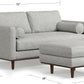 Morrison 72 Inch Mid Century Modern Sofa Set Mist Grey